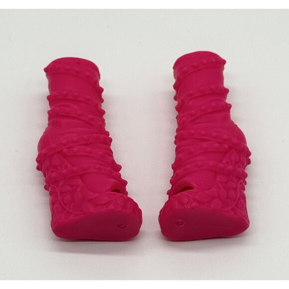 Monster High Doll Shoes Venus McFlytrap Ghoul Spirit Open Toe Pink Vine Boots - Picture 3 of 3